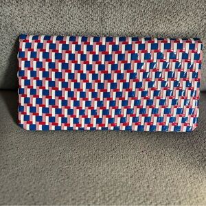 Like new- Patent Weave Clutch/Purse